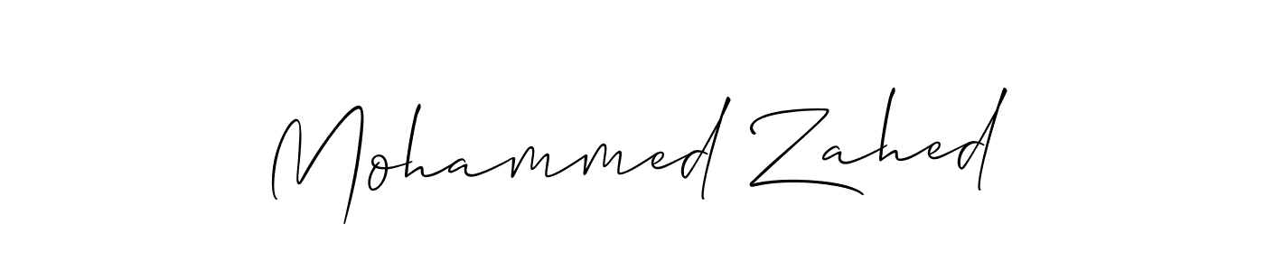 How to make Mohammed Zahed signature? Allison_Script is a professional autograph style. Create handwritten signature for Mohammed Zahed name. Mohammed Zahed signature style 2 images and pictures png