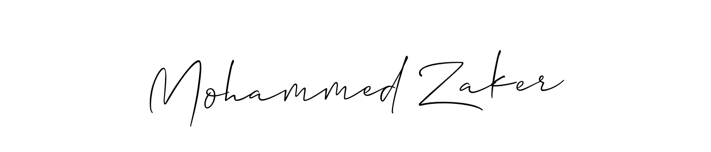 Create a beautiful signature design for name Mohammed Zaker. With this signature (Allison_Script) fonts, you can make a handwritten signature for free. Mohammed Zaker signature style 2 images and pictures png