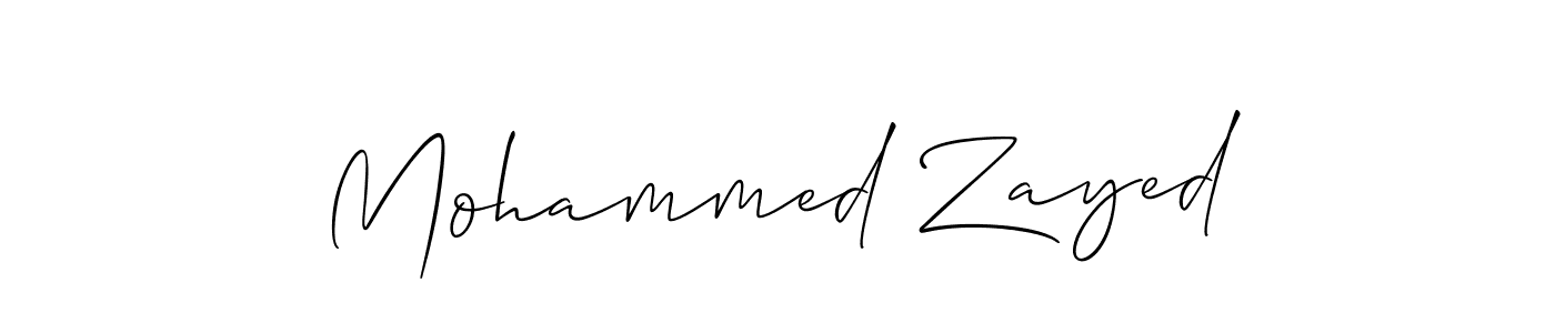You should practise on your own different ways (Allison_Script) to write your name (Mohammed Zayed) in signature. don't let someone else do it for you. Mohammed Zayed signature style 2 images and pictures png