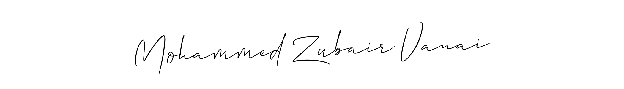 Use a signature maker to create a handwritten signature online. With this signature software, you can design (Allison_Script) your own signature for name Mohammed Zubair Vanai. Mohammed Zubair Vanai signature style 2 images and pictures png