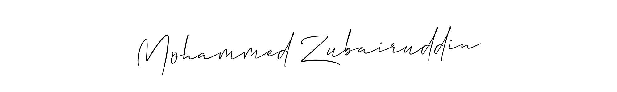 The best way (Allison_Script) to make a short signature is to pick only two or three words in your name. The name Mohammed Zubairuddin include a total of six letters. For converting this name. Mohammed Zubairuddin signature style 2 images and pictures png