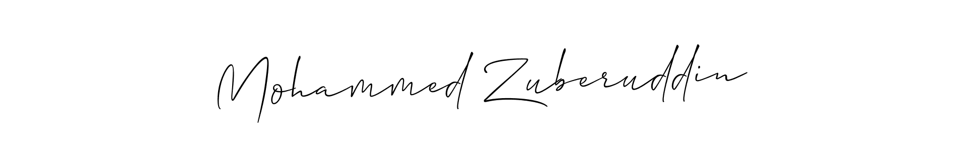 Design your own signature with our free online signature maker. With this signature software, you can create a handwritten (Allison_Script) signature for name Mohammed Zuberuddin. Mohammed Zuberuddin signature style 2 images and pictures png