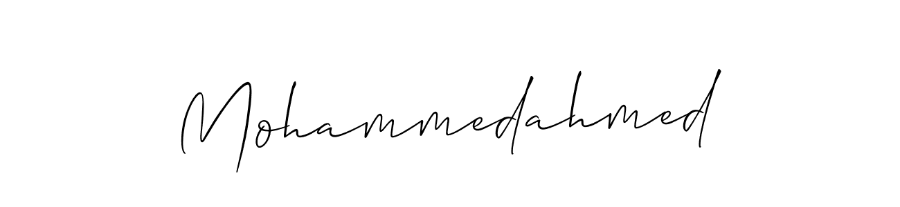 Make a beautiful signature design for name Mohammedahmed. With this signature (Allison_Script) style, you can create a handwritten signature for free. Mohammedahmed signature style 2 images and pictures png