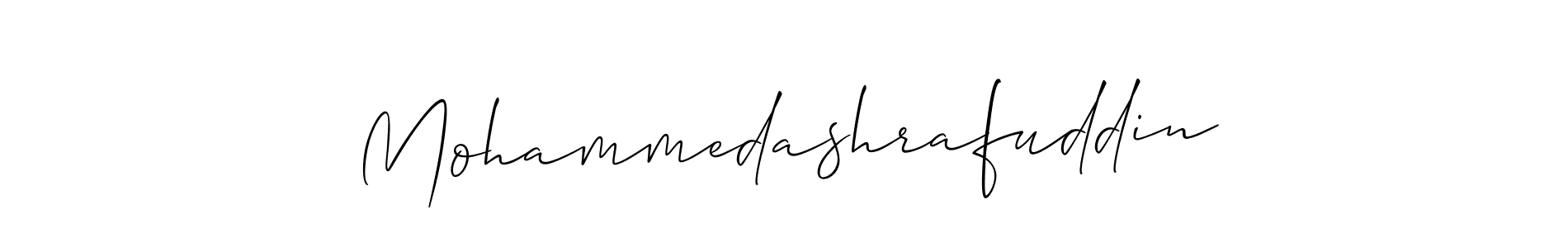 Create a beautiful signature design for name Mohammedashrafuddin. With this signature (Allison_Script) fonts, you can make a handwritten signature for free. Mohammedashrafuddin signature style 2 images and pictures png