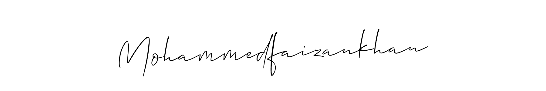 Create a beautiful signature design for name Mohammedfaizankhan. With this signature (Allison_Script) fonts, you can make a handwritten signature for free. Mohammedfaizankhan signature style 2 images and pictures png