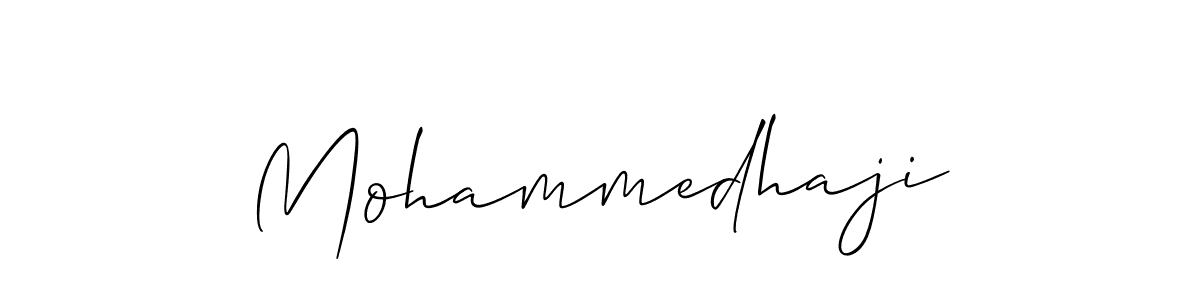 How to make Mohammedhaji signature? Allison_Script is a professional autograph style. Create handwritten signature for Mohammedhaji name. Mohammedhaji signature style 2 images and pictures png