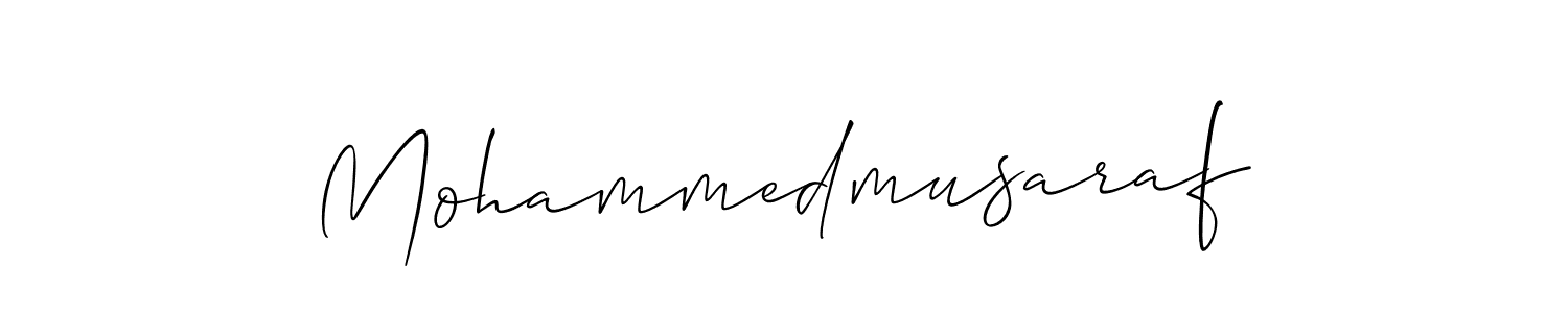 Make a beautiful signature design for name Mohammedmusaraf. With this signature (Allison_Script) style, you can create a handwritten signature for free. Mohammedmusaraf signature style 2 images and pictures png