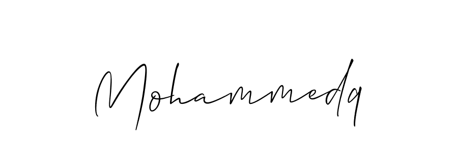 How to make Mohammedq signature? Allison_Script is a professional autograph style. Create handwritten signature for Mohammedq name. Mohammedq signature style 2 images and pictures png