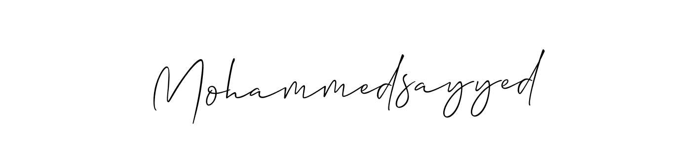 Use a signature maker to create a handwritten signature online. With this signature software, you can design (Allison_Script) your own signature for name Mohammedsayyed. Mohammedsayyed signature style 2 images and pictures png