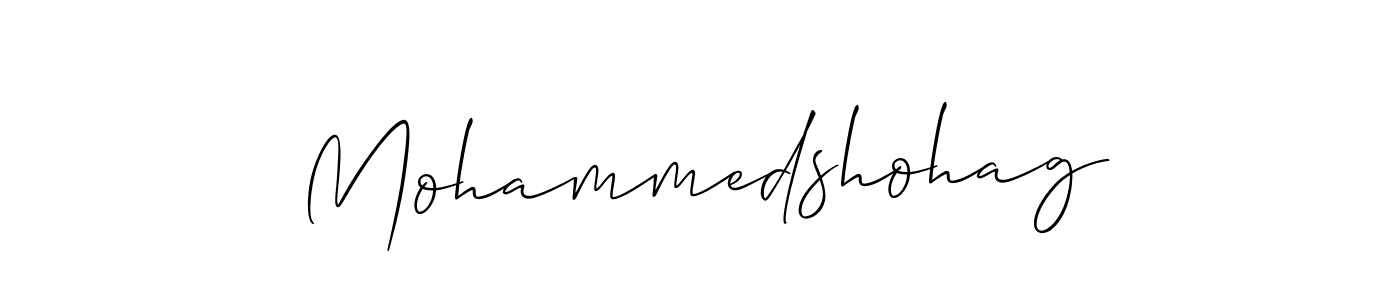 How to make Mohammedshohag name signature. Use Allison_Script style for creating short signs online. This is the latest handwritten sign. Mohammedshohag signature style 2 images and pictures png