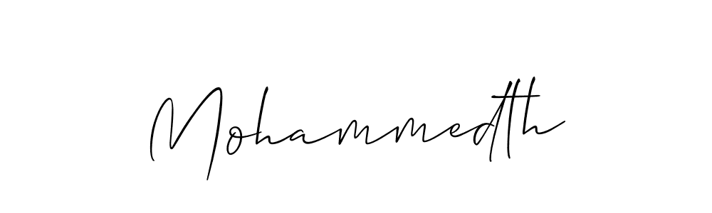 The best way (Allison_Script) to make a short signature is to pick only two or three words in your name. The name Mohammedth include a total of six letters. For converting this name. Mohammedth signature style 2 images and pictures png