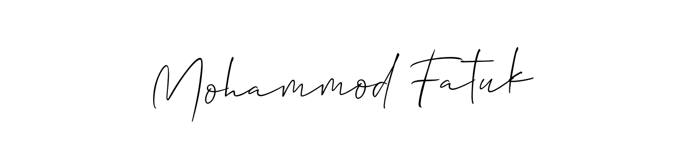 How to make Mohammod Fatuk signature? Allison_Script is a professional autograph style. Create handwritten signature for Mohammod Fatuk name. Mohammod Fatuk signature style 2 images and pictures png