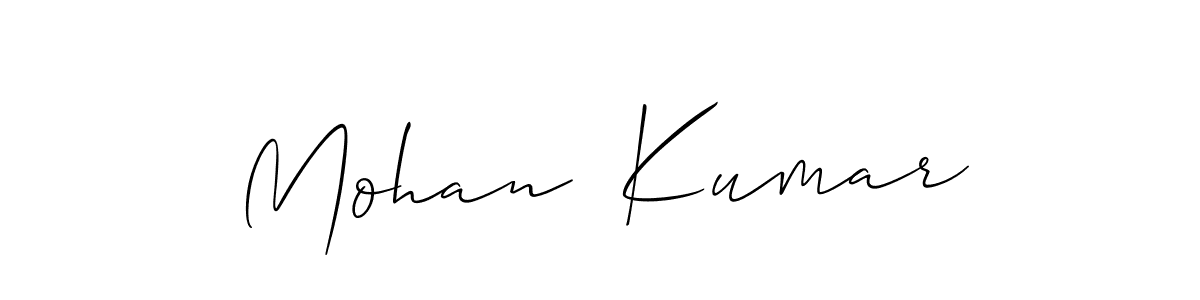 You should practise on your own different ways (Allison_Script) to write your name (Mohan  Kumar) in signature. don't let someone else do it for you. Mohan  Kumar signature style 2 images and pictures png