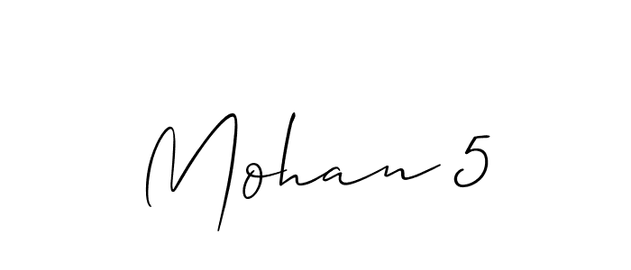 The best way (Allison_Script) to make a short signature is to pick only two or three words in your name. The name Mohan 5 include a total of six letters. For converting this name. Mohan 5 signature style 2 images and pictures png