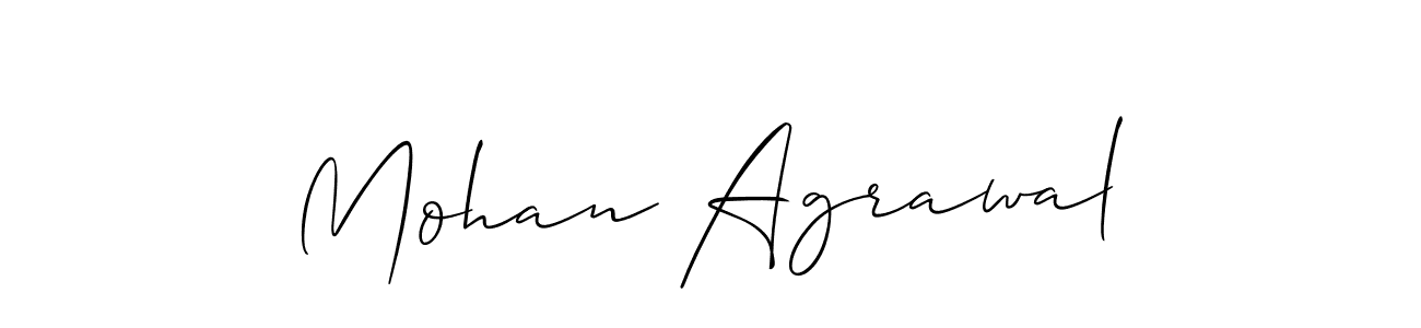 Design your own signature with our free online signature maker. With this signature software, you can create a handwritten (Allison_Script) signature for name Mohan Agrawal. Mohan Agrawal signature style 2 images and pictures png