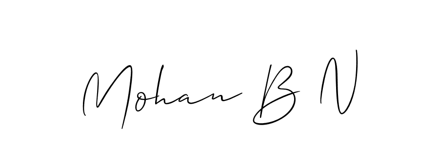 if you are searching for the best signature style for your name Mohan B N. so please give up your signature search. here we have designed multiple signature styles  using Allison_Script. Mohan B N signature style 2 images and pictures png