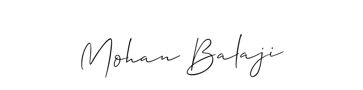Use a signature maker to create a handwritten signature online. With this signature software, you can design (Allison_Script) your own signature for name Mohan Balaji. Mohan Balaji signature style 2 images and pictures png