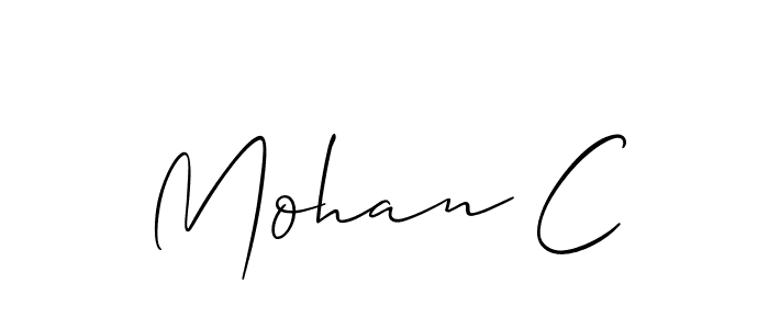 Make a short Mohan C signature style. Manage your documents anywhere anytime using Allison_Script. Create and add eSignatures, submit forms, share and send files easily. Mohan C signature style 2 images and pictures png