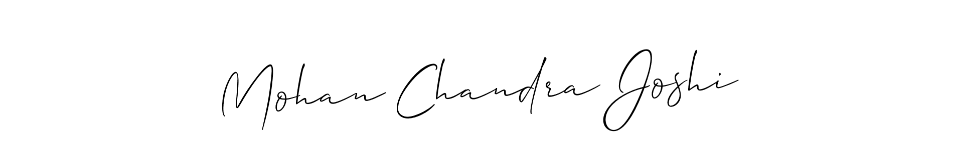 How to make Mohan Chandra Joshi name signature. Use Allison_Script style for creating short signs online. This is the latest handwritten sign. Mohan Chandra Joshi signature style 2 images and pictures png