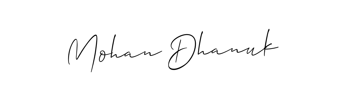 Make a beautiful signature design for name Mohan Dhanuk. Use this online signature maker to create a handwritten signature for free. Mohan Dhanuk signature style 2 images and pictures png