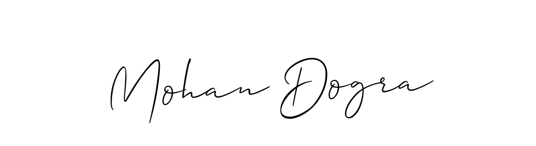 Make a short Mohan Dogra signature style. Manage your documents anywhere anytime using Allison_Script. Create and add eSignatures, submit forms, share and send files easily. Mohan Dogra signature style 2 images and pictures png