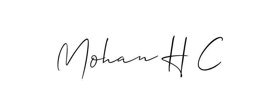 Make a beautiful signature design for name Mohan H C. Use this online signature maker to create a handwritten signature for free. Mohan H C signature style 2 images and pictures png