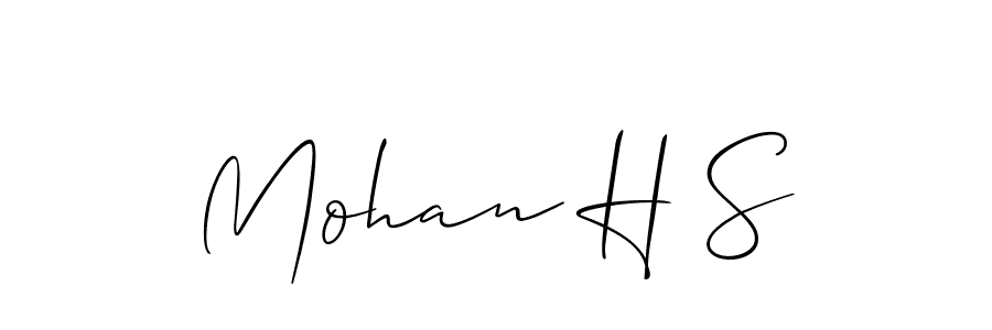 Also You can easily find your signature by using the search form. We will create Mohan H S name handwritten signature images for you free of cost using Allison_Script sign style. Mohan H S signature style 2 images and pictures png