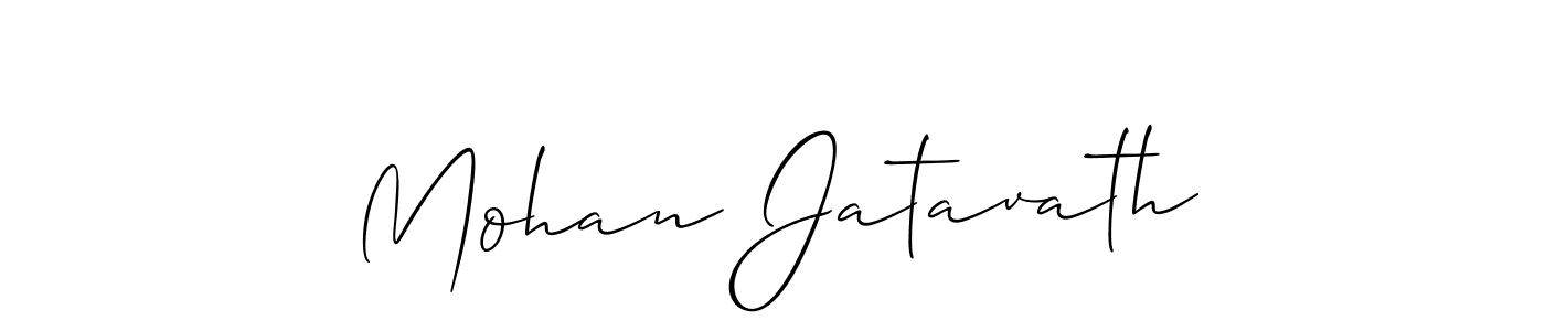 How to make Mohan Jatavath name signature. Use Allison_Script style for creating short signs online. This is the latest handwritten sign. Mohan Jatavath signature style 2 images and pictures png