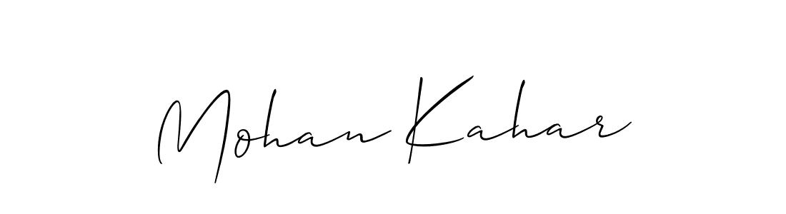 How to Draw Mohan Kahar signature style? Allison_Script is a latest design signature styles for name Mohan Kahar. Mohan Kahar signature style 2 images and pictures png
