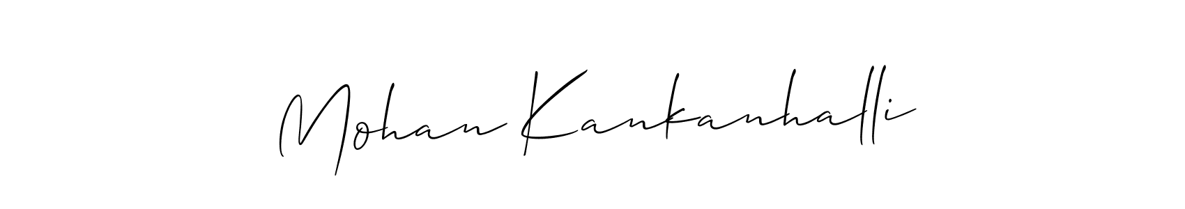 Use a signature maker to create a handwritten signature online. With this signature software, you can design (Allison_Script) your own signature for name Mohan Kankanhalli. Mohan Kankanhalli signature style 2 images and pictures png