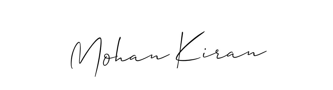 The best way (Allison_Script) to make a short signature is to pick only two or three words in your name. The name Mohan Kiran include a total of six letters. For converting this name. Mohan Kiran signature style 2 images and pictures png