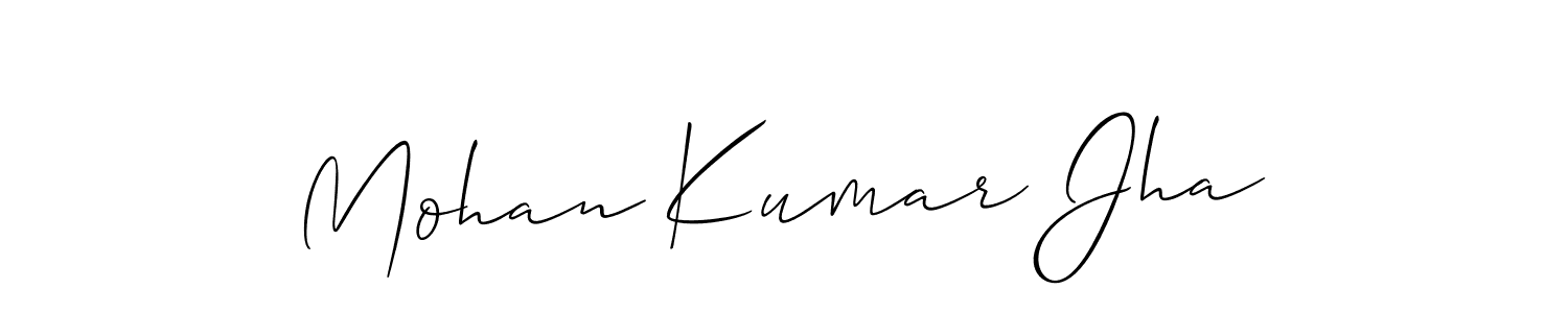 Similarly Allison_Script is the best handwritten signature design. Signature creator online .You can use it as an online autograph creator for name Mohan Kumar Jha. Mohan Kumar Jha signature style 2 images and pictures png