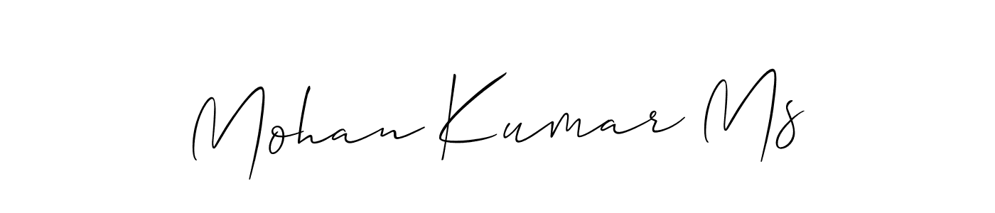 Use a signature maker to create a handwritten signature online. With this signature software, you can design (Allison_Script) your own signature for name Mohan Kumar Ms. Mohan Kumar Ms signature style 2 images and pictures png