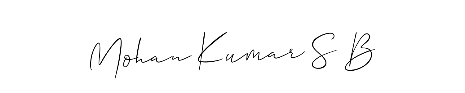 Make a beautiful signature design for name Mohan Kumar S B. Use this online signature maker to create a handwritten signature for free. Mohan Kumar S B signature style 2 images and pictures png