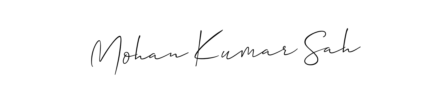 Make a beautiful signature design for name Mohan Kumar Sah. With this signature (Allison_Script) style, you can create a handwritten signature for free. Mohan Kumar Sah signature style 2 images and pictures png
