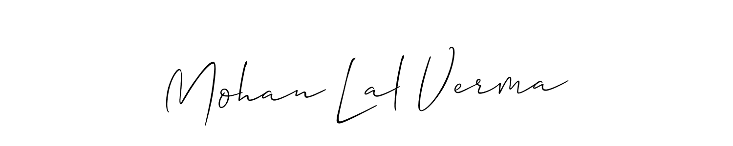 Create a beautiful signature design for name Mohan Lal Verma. With this signature (Allison_Script) fonts, you can make a handwritten signature for free. Mohan Lal Verma signature style 2 images and pictures png