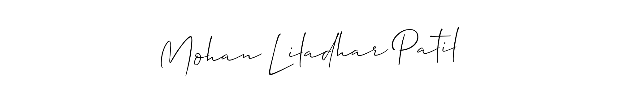 Create a beautiful signature design for name Mohan Liladhar Patil. With this signature (Allison_Script) fonts, you can make a handwritten signature for free. Mohan Liladhar Patil signature style 2 images and pictures png