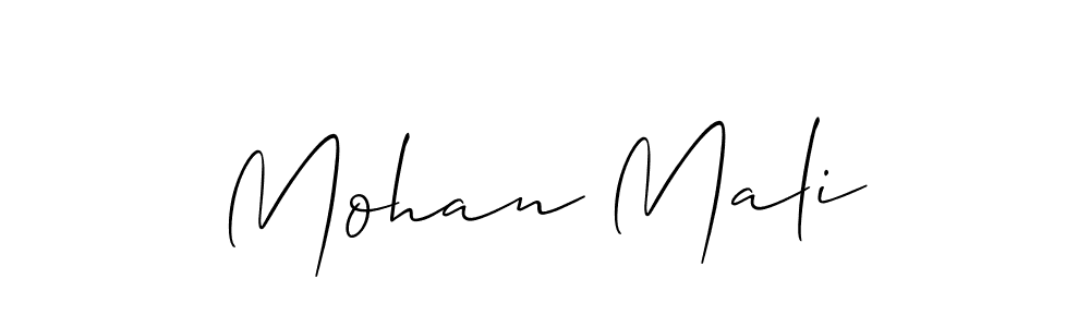 Mohan Mali stylish signature style. Best Handwritten Sign (Allison_Script) for my name. Handwritten Signature Collection Ideas for my name Mohan Mali. Mohan Mali signature style 2 images and pictures png