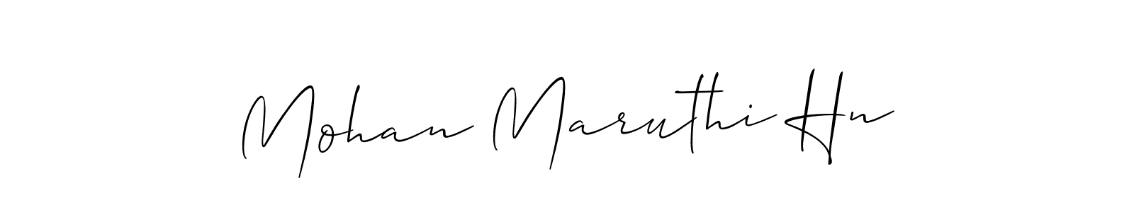 Also we have Mohan Maruthi Hn name is the best signature style. Create professional handwritten signature collection using Allison_Script autograph style. Mohan Maruthi Hn signature style 2 images and pictures png