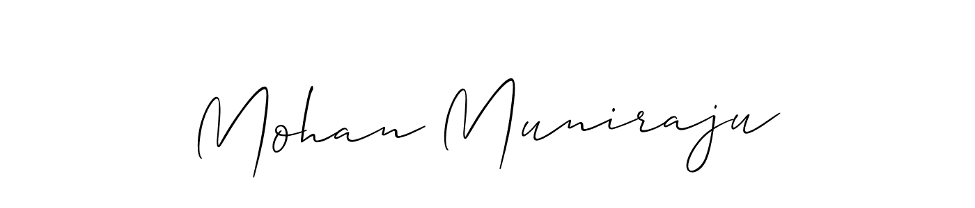 Use a signature maker to create a handwritten signature online. With this signature software, you can design (Allison_Script) your own signature for name Mohan Muniraju. Mohan Muniraju signature style 2 images and pictures png