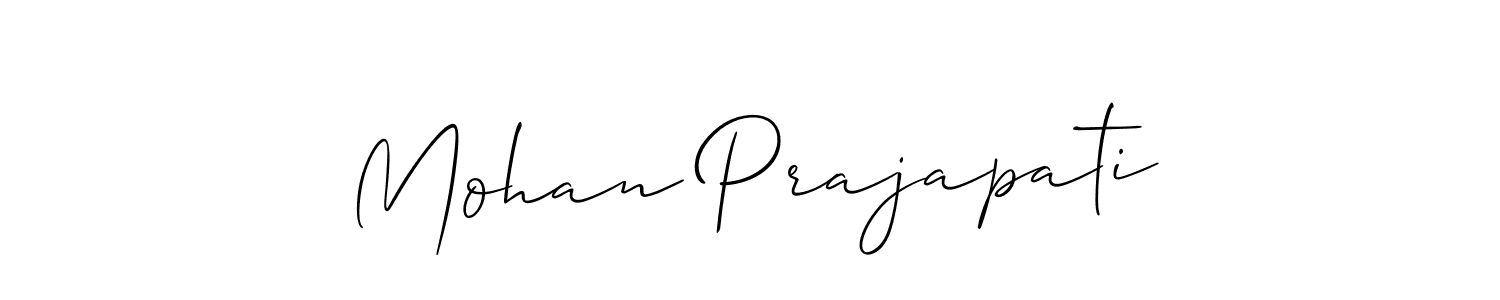 Similarly Allison_Script is the best handwritten signature design. Signature creator online .You can use it as an online autograph creator for name Mohan Prajapati. Mohan Prajapati signature style 2 images and pictures png
