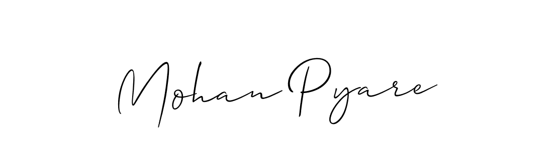 Use a signature maker to create a handwritten signature online. With this signature software, you can design (Allison_Script) your own signature for name Mohan Pyare. Mohan Pyare signature style 2 images and pictures png