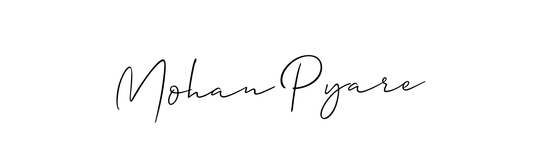 Use a signature maker to create a handwritten signature online. With this signature software, you can design (Allison_Script) your own signature for name Mohan Pyare. Mohan Pyare signature style 2 images and pictures png