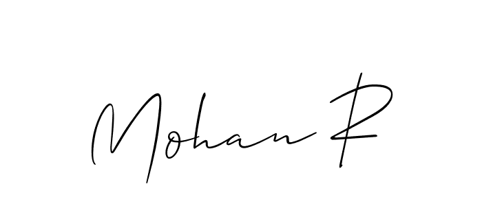 Design your own signature with our free online signature maker. With this signature software, you can create a handwritten (Allison_Script) signature for name Mohan R. Mohan R signature style 2 images and pictures png