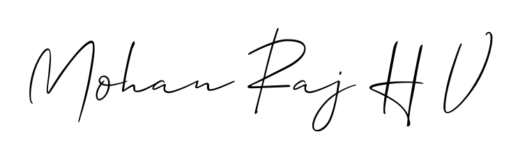 Explore multiple handwriting variations for Mohan Raj H V including this stunning Allison_Script design. Free to use across all platforms. Mohan Raj H V signature style 2 images and pictures png