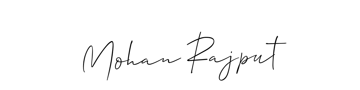 Create a beautiful signature design for name Mohan Rajput. With this signature (Allison_Script) fonts, you can make a handwritten signature for free. Mohan Rajput signature style 2 images and pictures png