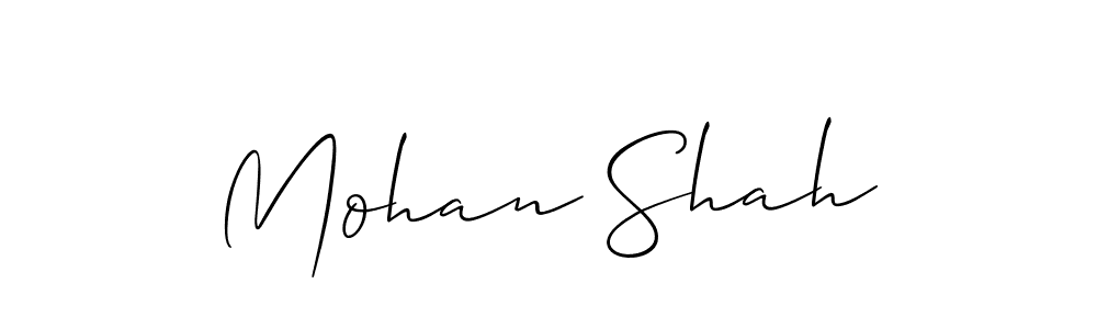 Design your own signature with our free online signature maker. With this signature software, you can create a handwritten (Allison_Script) signature for name Mohan Shah. Mohan Shah signature style 2 images and pictures png