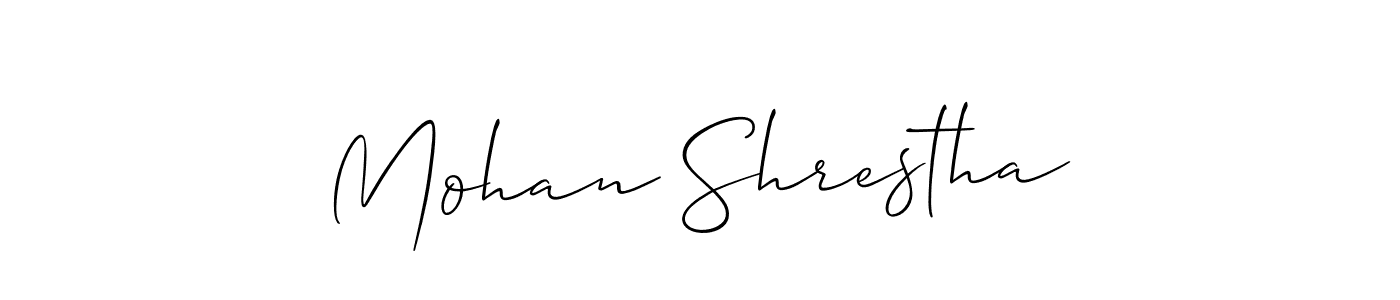 How to make Mohan Shrestha signature? Allison_Script is a professional autograph style. Create handwritten signature for Mohan Shrestha name. Mohan Shrestha signature style 2 images and pictures png