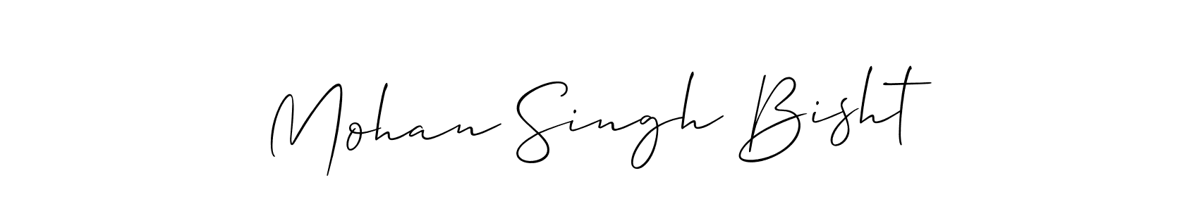 Similarly Allison_Script is the best handwritten signature design. Signature creator online .You can use it as an online autograph creator for name Mohan Singh Bisht. Mohan Singh Bisht signature style 2 images and pictures png