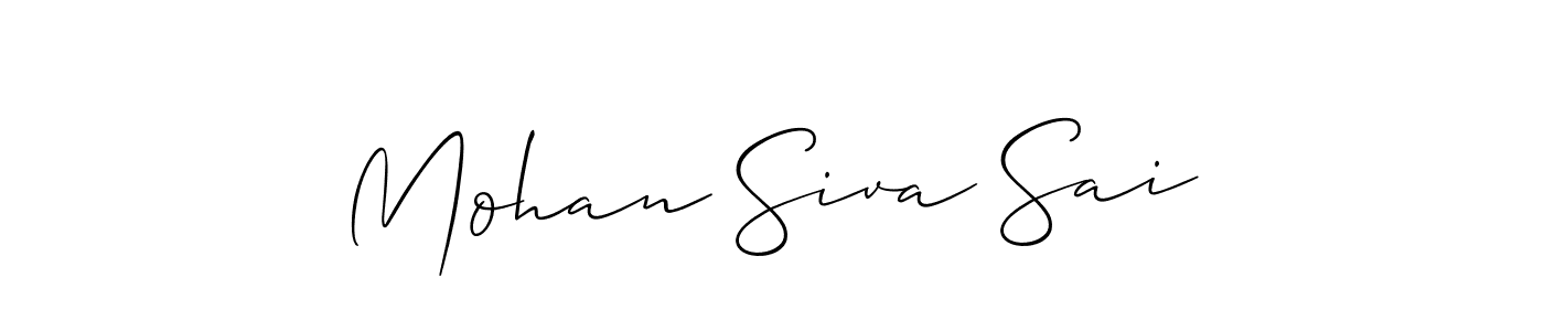 How to make Mohan Siva Sai name signature. Use Allison_Script style for creating short signs online. This is the latest handwritten sign. Mohan Siva Sai signature style 2 images and pictures png